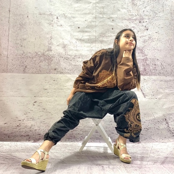 Handmade stonewash Tree Of Life Hoodie Sweatshirt - Picture 5 of 5